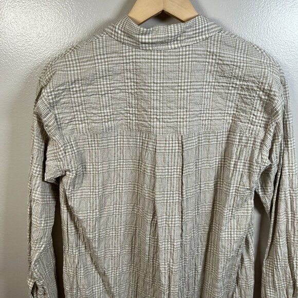 Maeve Anthropologie Maxi Tunic Top Dress Size XS Tan Button Down Neutral Casual - Picture 11 of 13